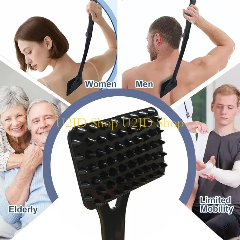 U2JD Long Handle Body Scratcher With Retractable Feature Multipurpose Grooming Tool For People Animals Storage
