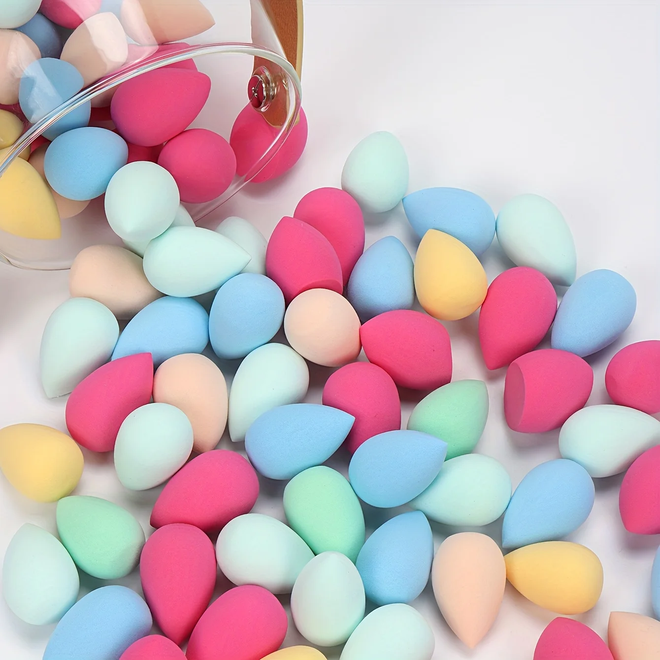 20/50/100 個ミニメイクアップスポンジ - ラテックスフリー、ファンデーション/BB クリーム/コンシーラー、精密アイ用の水活性化ブレンダー