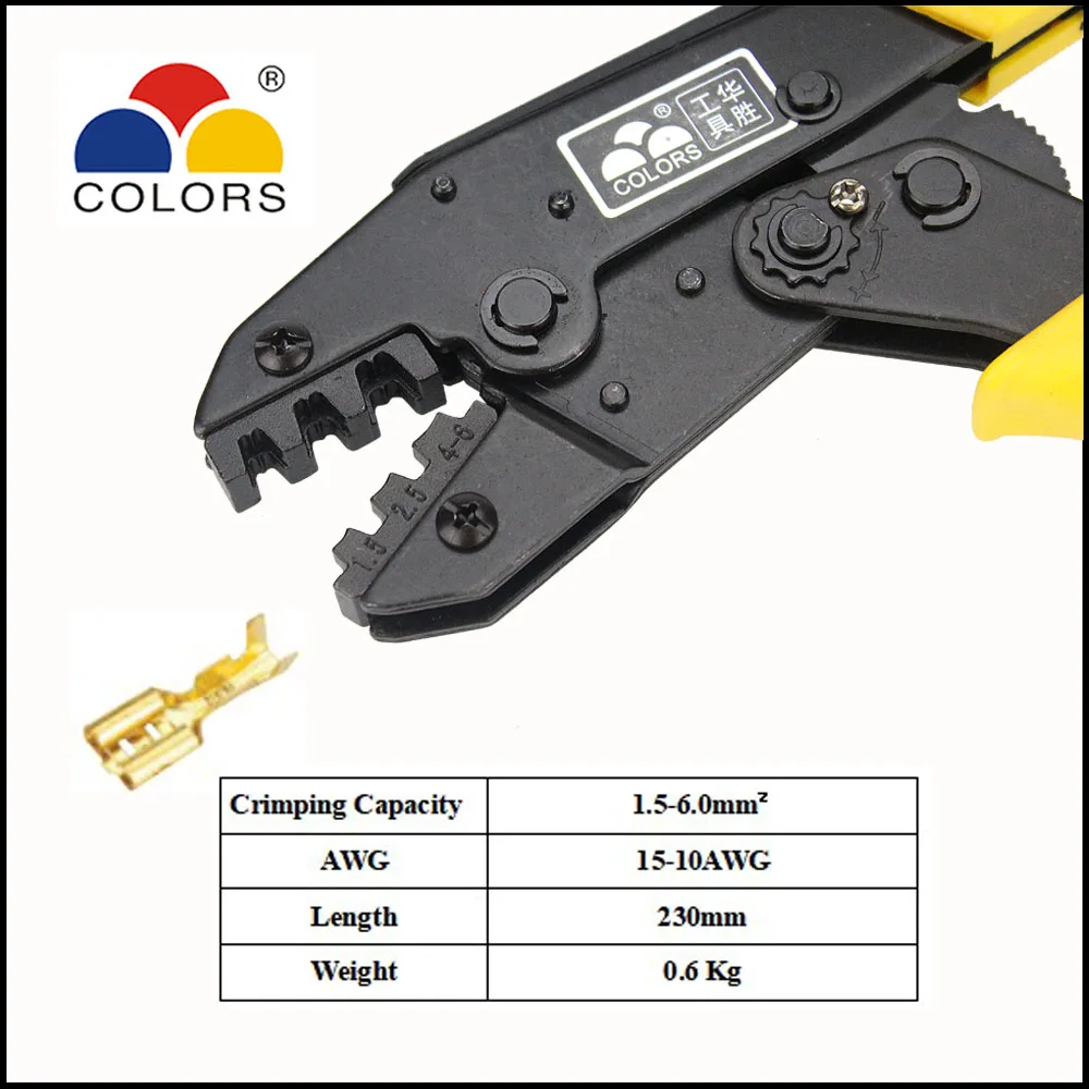 HS-03B Tool jaw pliers ratchet crimping plierNon- insulated tabs and receptacles