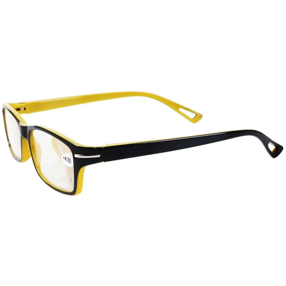 

Retro PC Plastic Reading Glasses Decorative Glasses Rectangle Presbyopia Eyeglasses Yellow Black Frame Glasses Readers