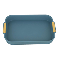 Tray Rabbit Litter Tray Smooth Corner Detachable Design Heightened Grid Design White Blue For Pet’s Training For Pet’s Training