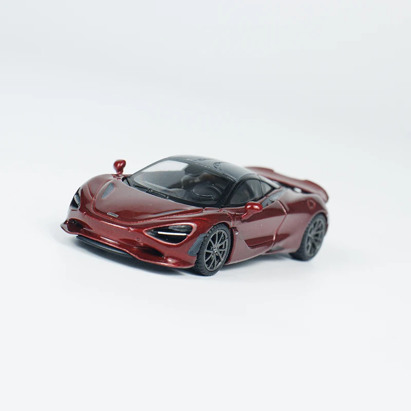 MINIGT 1:64 modello di auto McLa 750S veicolo sportivo pressofuso in lega #775 amaranto rosso