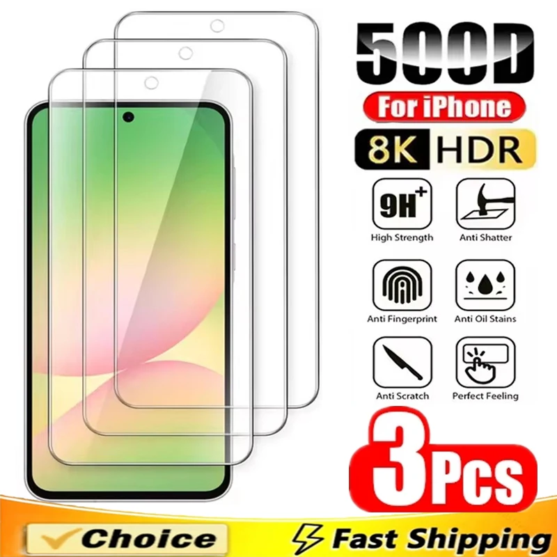 

3Pcs Screen Protector for Samsung A56 A55 A36 A35 A54 A53 A52 A34 A33 A16 A13 A14 A15 A52S A32 A26 A51 S10E S20FE Tempered Glass