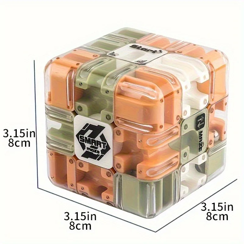 3D doolhof kubus puzzelspel speelgoed, geschikt voor jongens driedimensionale derde orde rollende kubus, familiebijeenkomst / verjaardagscadeau