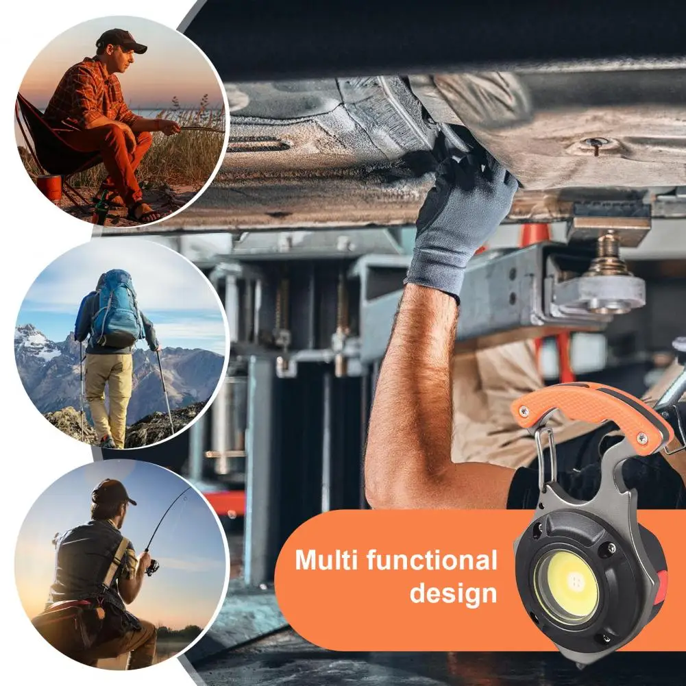 Keychain Light 7 Modes Adjustable USB Rechargeable Multitool LED Flashlight with Belt Cutter Screwdriver Whistle Bottle Opener