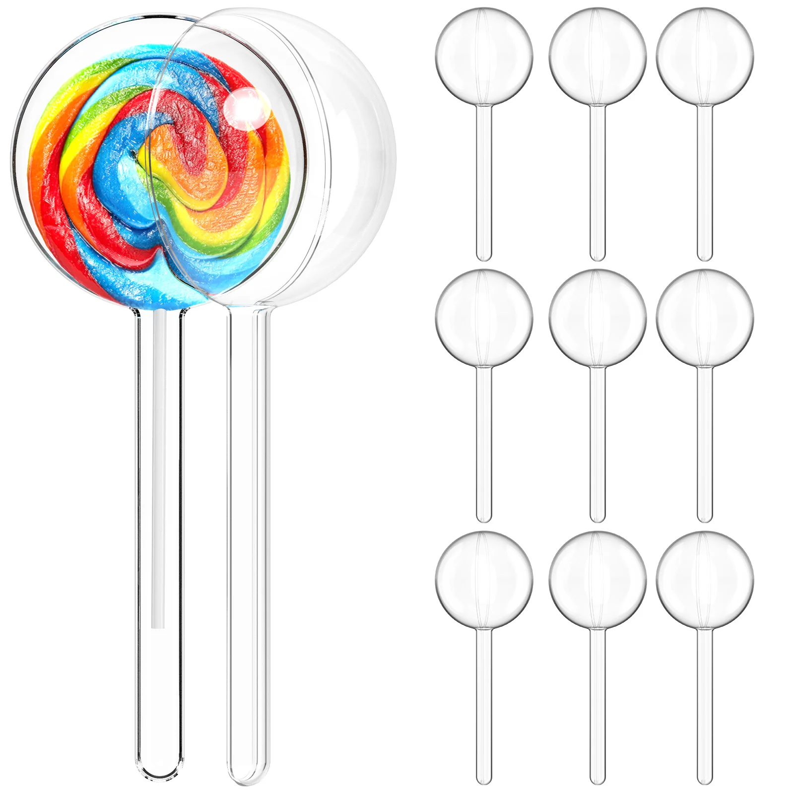 

12Pcs Candy Holder Cartoon Candy Jar Round Plastic Candy Box Candy Wrapping Box Lollipop Packing Box