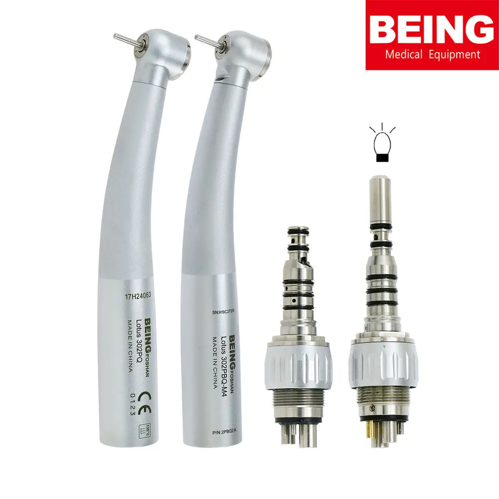 BEING Dental High Speed Handpiece Turbine Fiber Optic Fit KaVo Coupler 4/6H Surgical Handpiece 302PQ-K 302PBQ-K