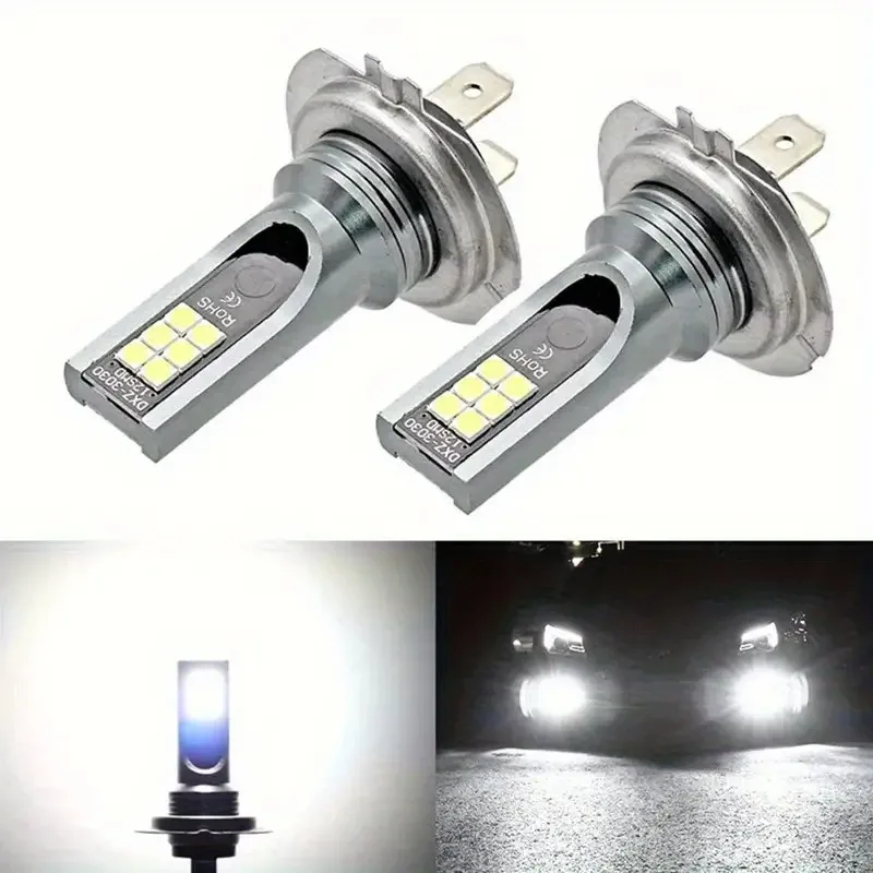 2x H7 LED Headlight High Low Beam Bulb Kit 50W 6000K White 3000K Yellow 8000K Ice Blue Bulbs Fog Light