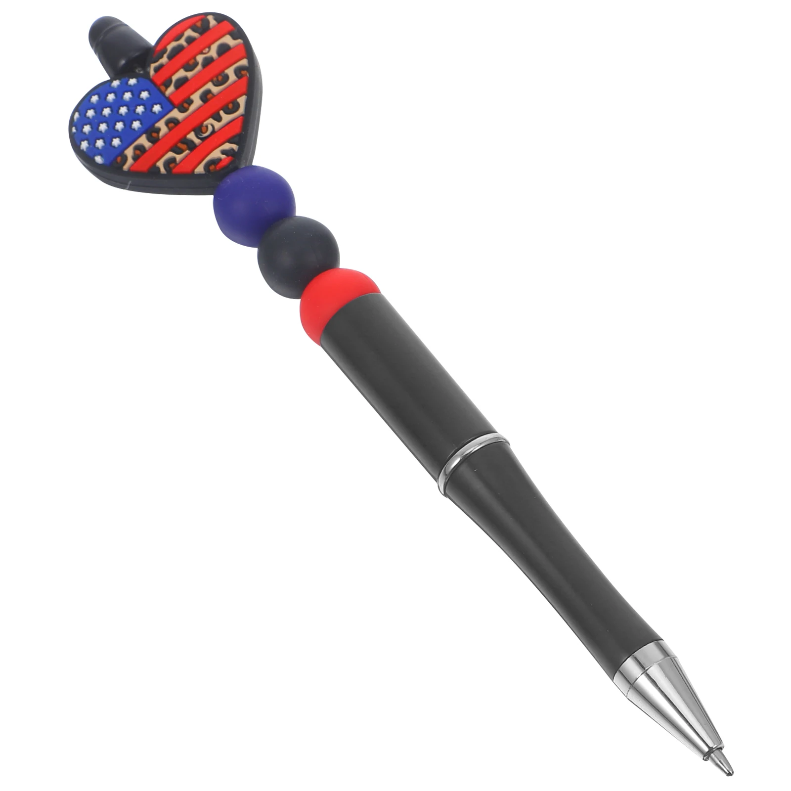 

Cartoon Silicone Pen Heart Shape Pens Aesthetic Cute for Women Gel Banner Shaped American Flag