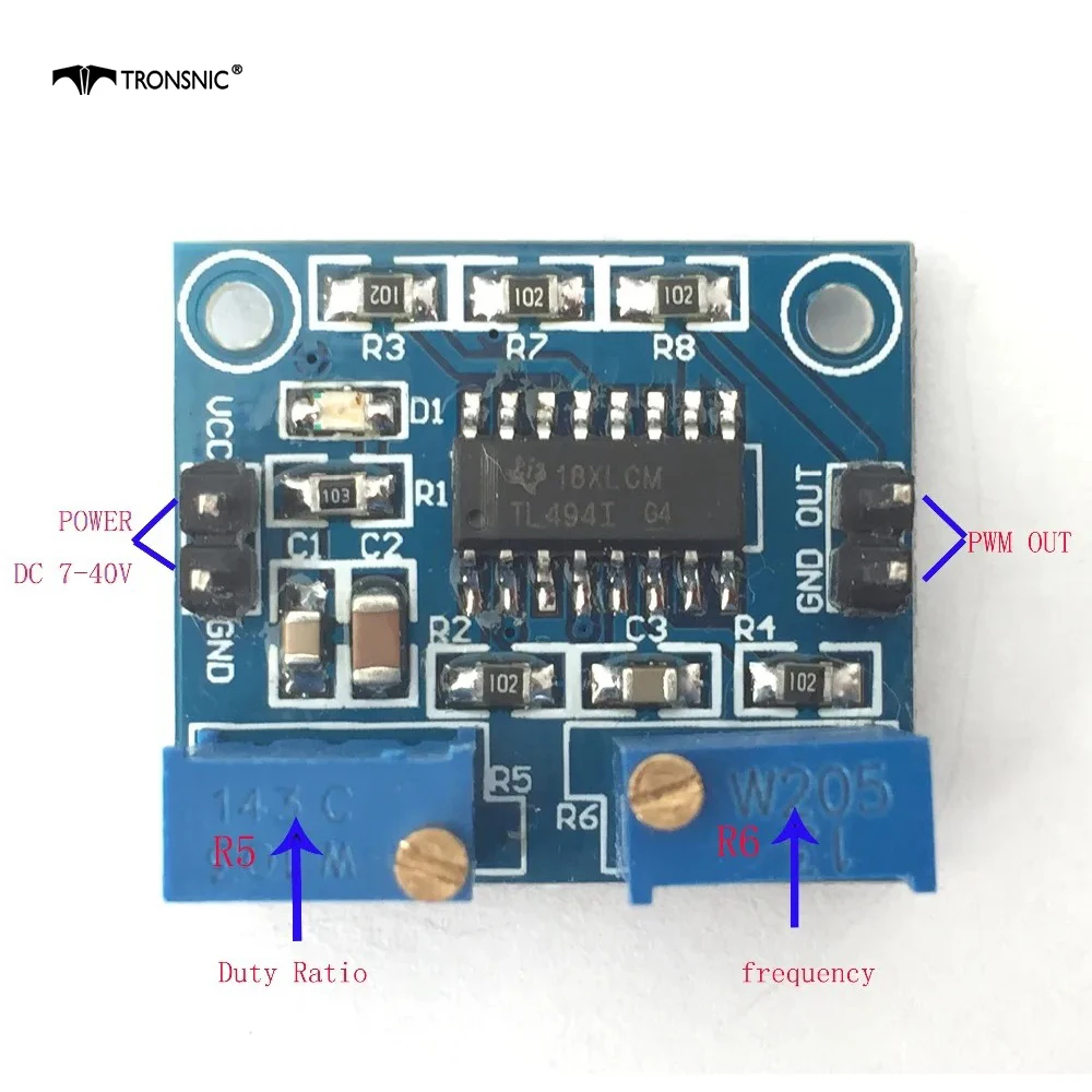 TL494 PWM Controller With Adjustable Frequency Duty Cycle 500Hz-100KHz DC 7V-40V 5V 250mA 1000mW Power Supply Module PCB Board