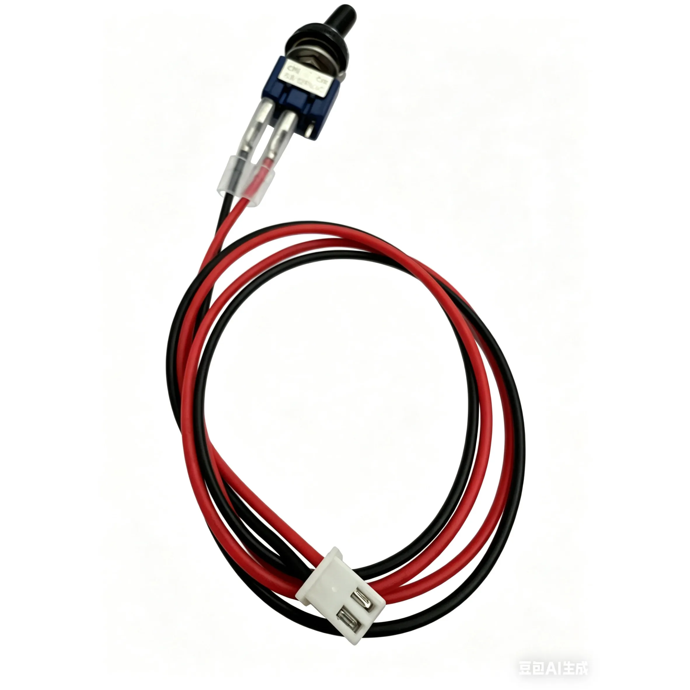 RC Bait Boat Switch with 40cm Cable, 6mm Panel Hole, XH2.54 Plug, Waterproof Mainboard Power Switch for Trawler Fishing Boat