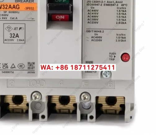 Authentic Japanese brand circuit breaker 3P air switch BW32AAG 50EAG 63EAG 100EAG 2P 20 32A
