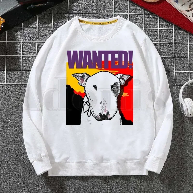 Pit Bull Terrier With Tattoos Hipster Painting Sweatshirt Print Trend Mens Clothes Hip-Hop Male Crewneck Men