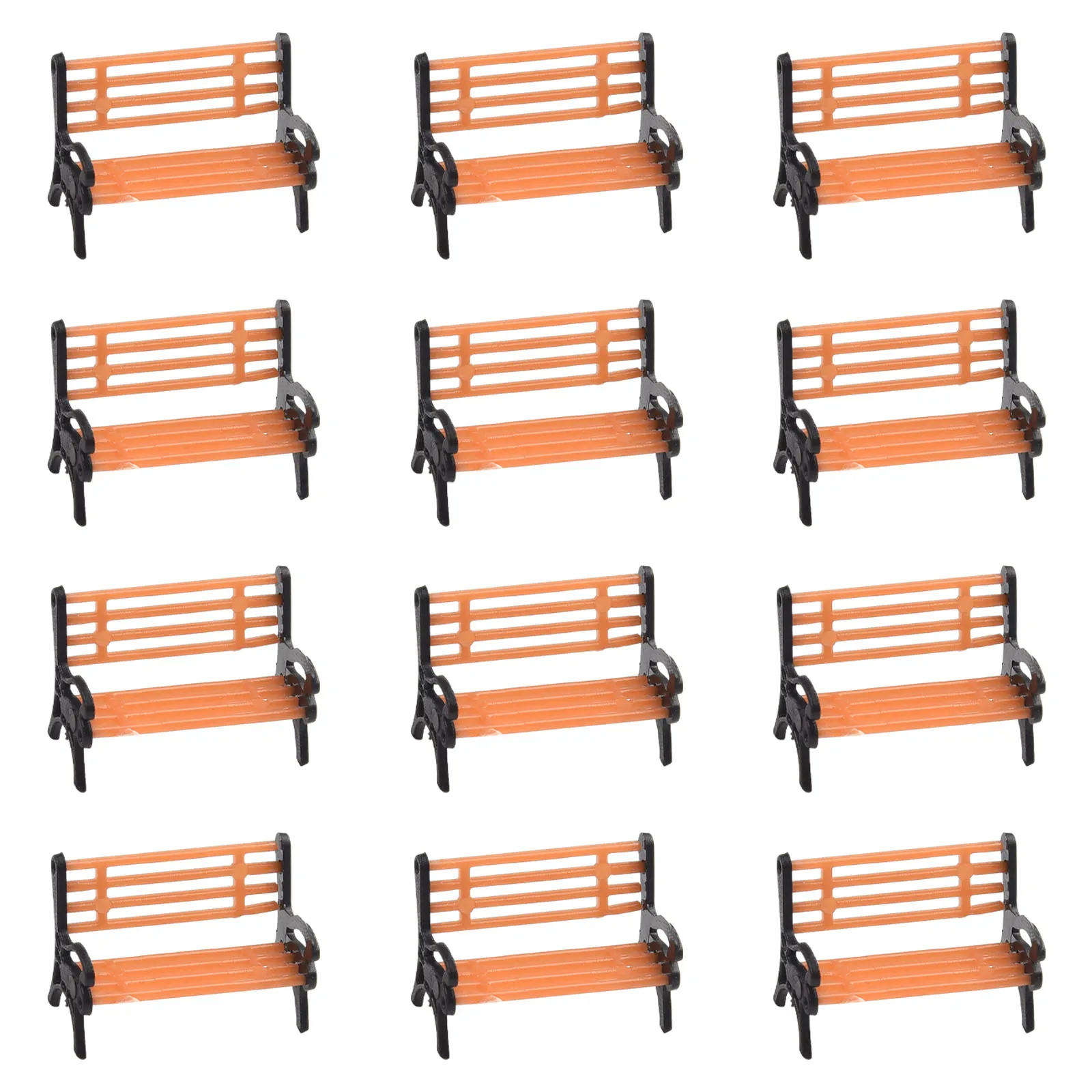 New Model Train Model 1:50 Bench Chair Model Park Bench Park Layout Settee Street 100% Brand New 12pcs Model Train High Quality