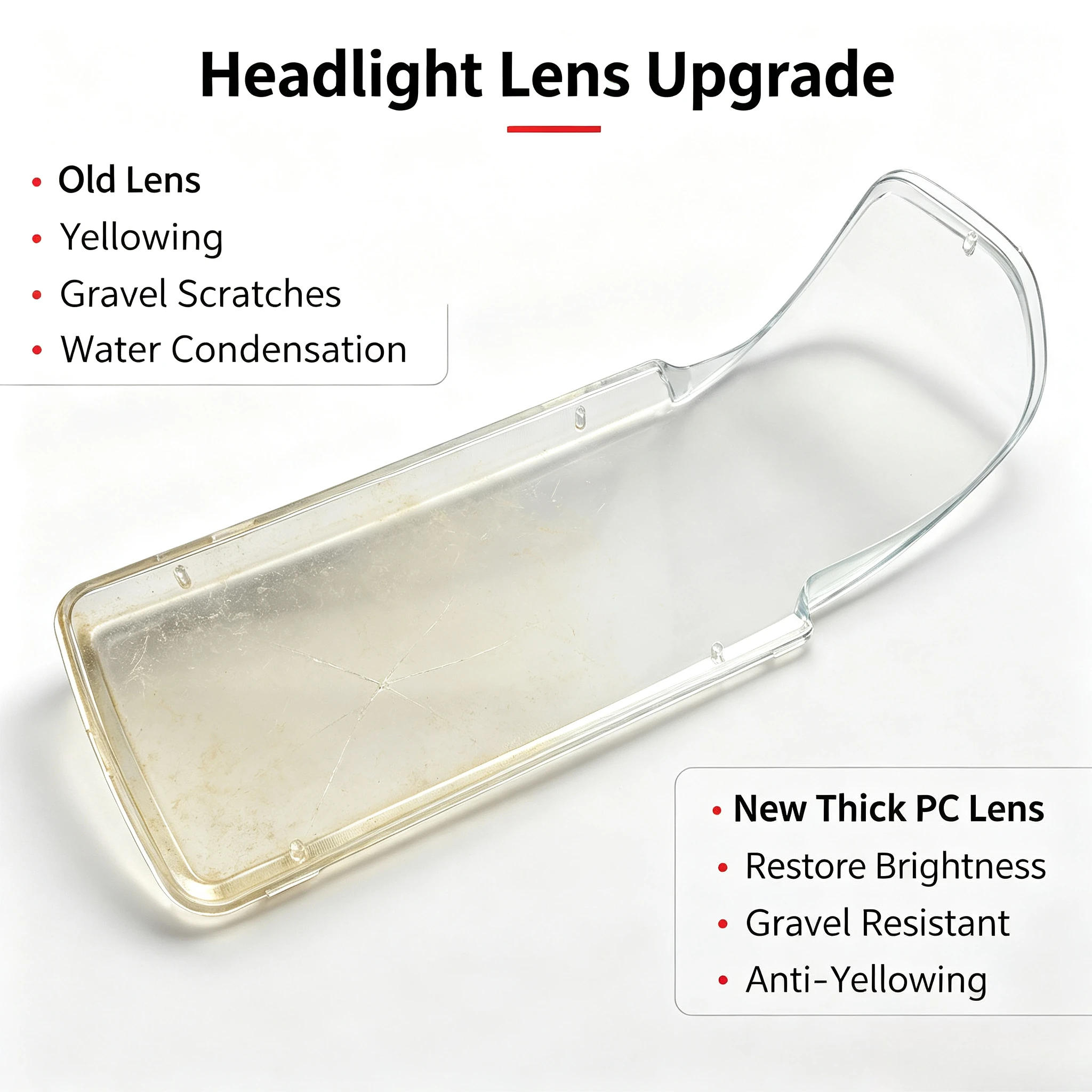 Moggic Gravel Resistant Headlight Housing Cover For Toyota Land Cruiser 4500 LC80 FJ80 Single Left Right Headlamp Repair view 4