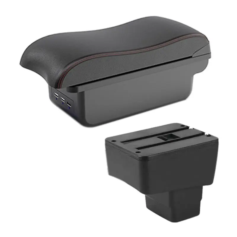 

For MAZDA CX-3 Armrest For Mazda 2 Skyactiv Version Cx3 Car Armrest Box Storage Box Curved Surface Leather-A74F