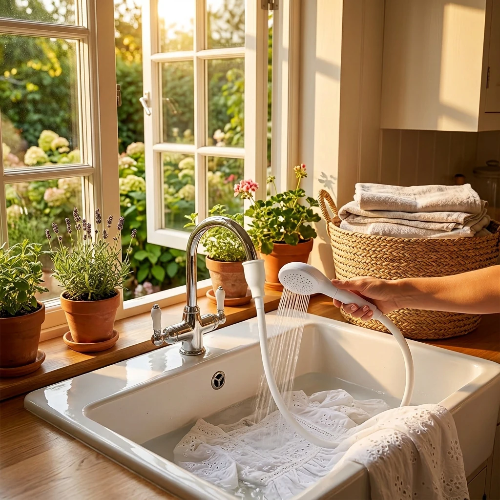 Checkpoint Handheld Shower Head, Suitable for Washing Hair in the Bathroom, Cleaning Pets in the Kitchen, and Washing Vegetables