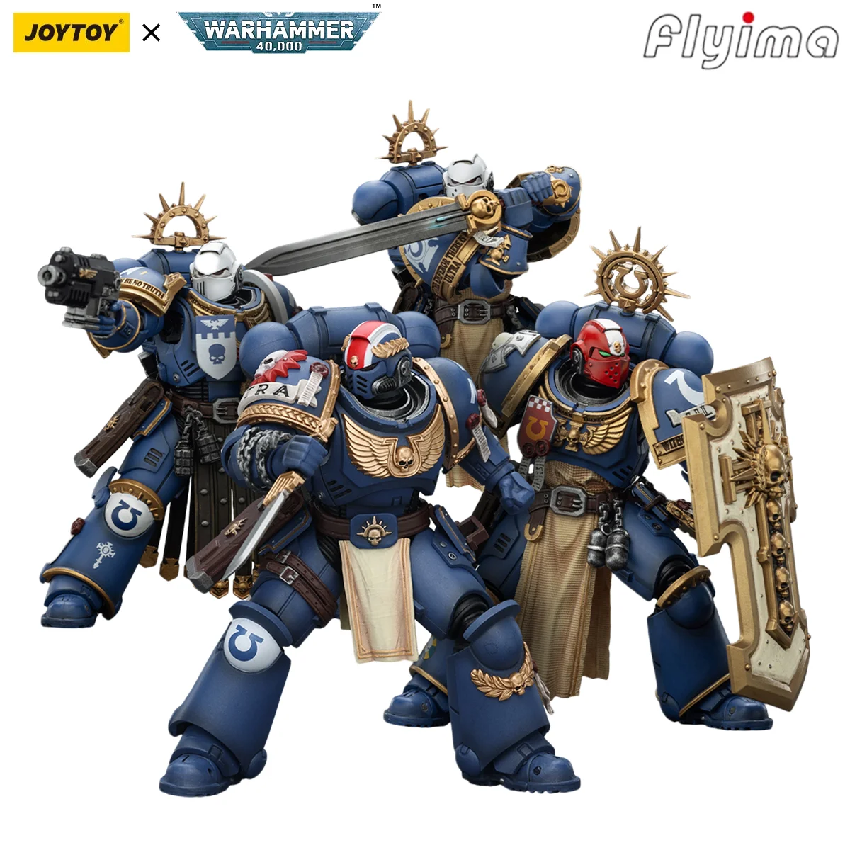 [IN STOCK]JOYTOY Warhammer 40K 1/18 Action Figure Ultramarines Titus Laurels&Metaurus&Levantus&Torvald 4PCS Model