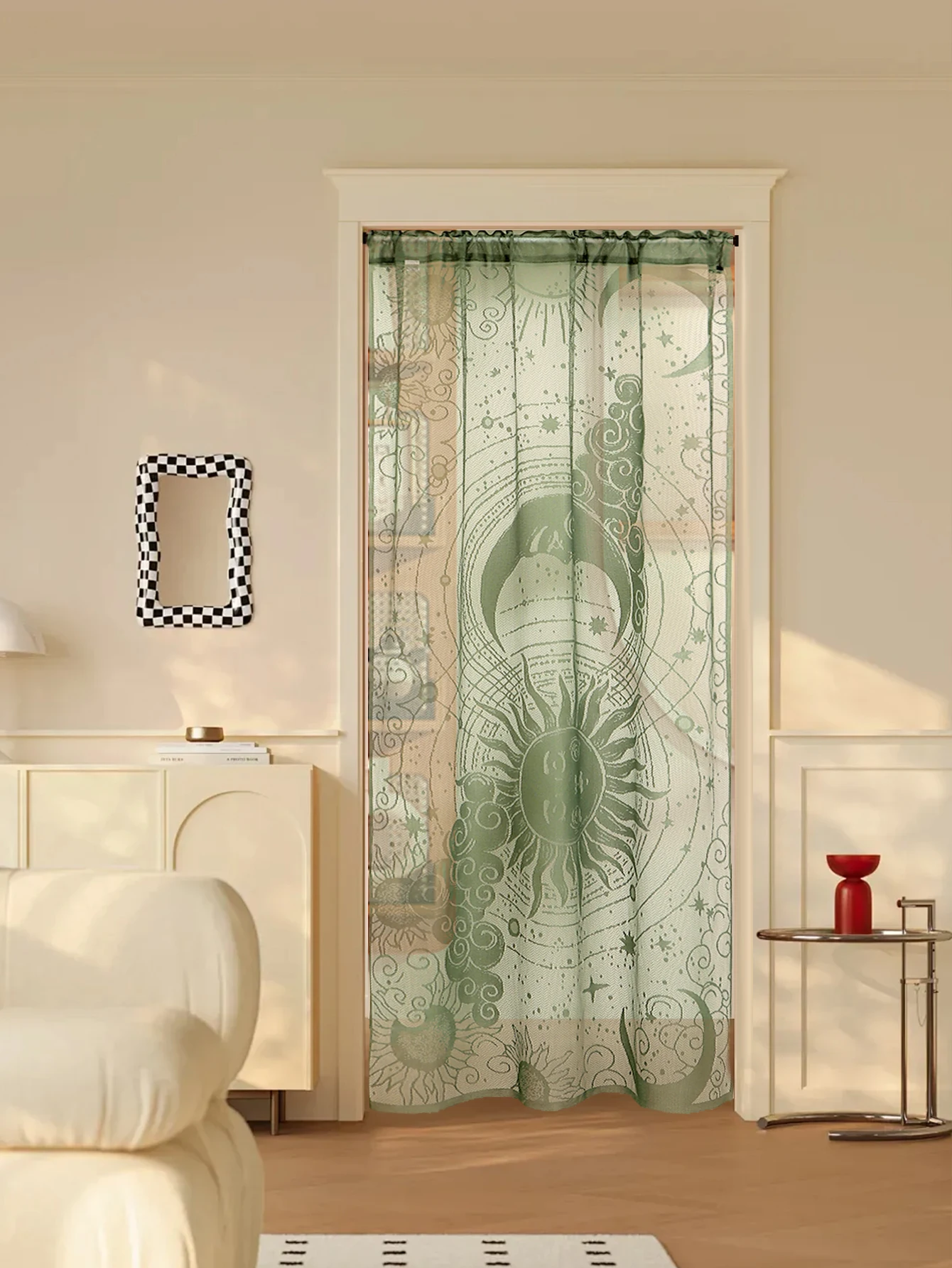 1PC Ramadan โปร่งแสง Sun และ M - Noren Curtain Doorway บทวิจารณ์และราคา