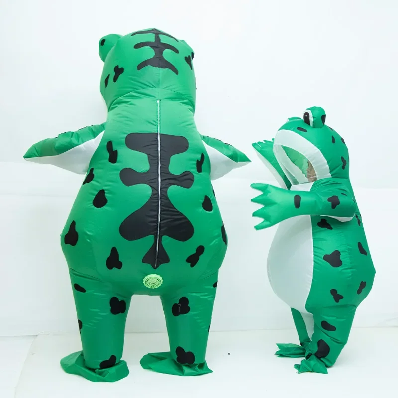 Frog Inflatable Costume Kid Adult Boy Men Cosplay Suit Blow Up Halloween Carnival Party Antroxu Comic Animal Cute Green Tadpole