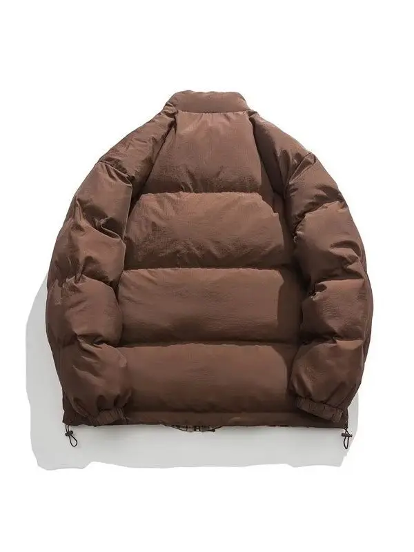 Parkas espessadas casuais masculinas, streetwear casal quente, jaquetas à prova de vento, casacos de dois lados, outono inverno