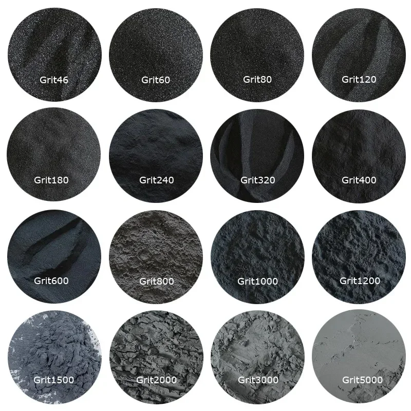 500 جرام مسحوق طحن Carborundum الأسود Grit60 ~ 3000 لآلة بهلوان الاهتزاز أدوات جلخ الجاديت اليشم العقيق تلميع #3