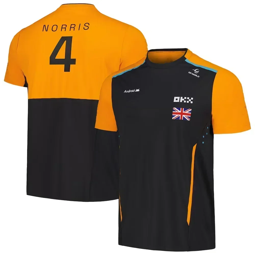 2025 new racing T-shirt racing suit outdoor sports adult and women's training suit short sleeved plus size 6XL image 3