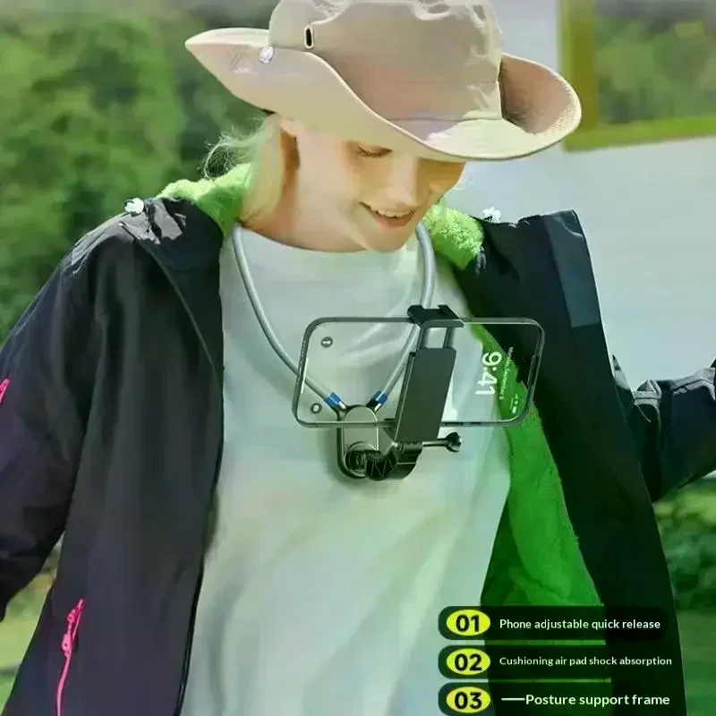 

Hands-Free Neck Mount Phone Clip 180° Rotation Phone Holder For Phone Accessories For Motorcycles, Cars, Bicycles