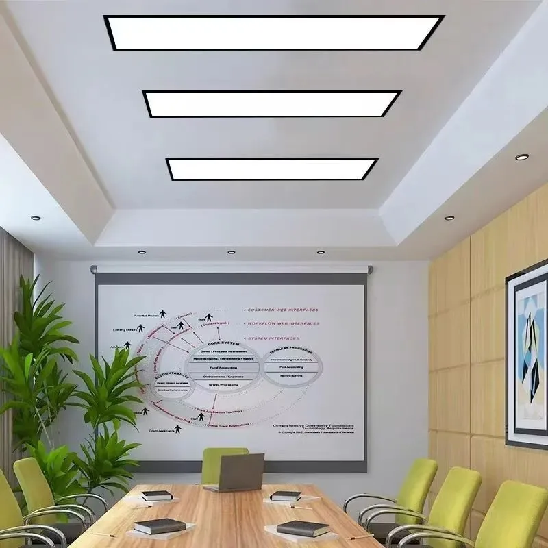 Custom Recessed LED Linear Panel Light Seamless for Office Meeting Room Gypsum Board Honeycomb Led Lights Ceiling Light