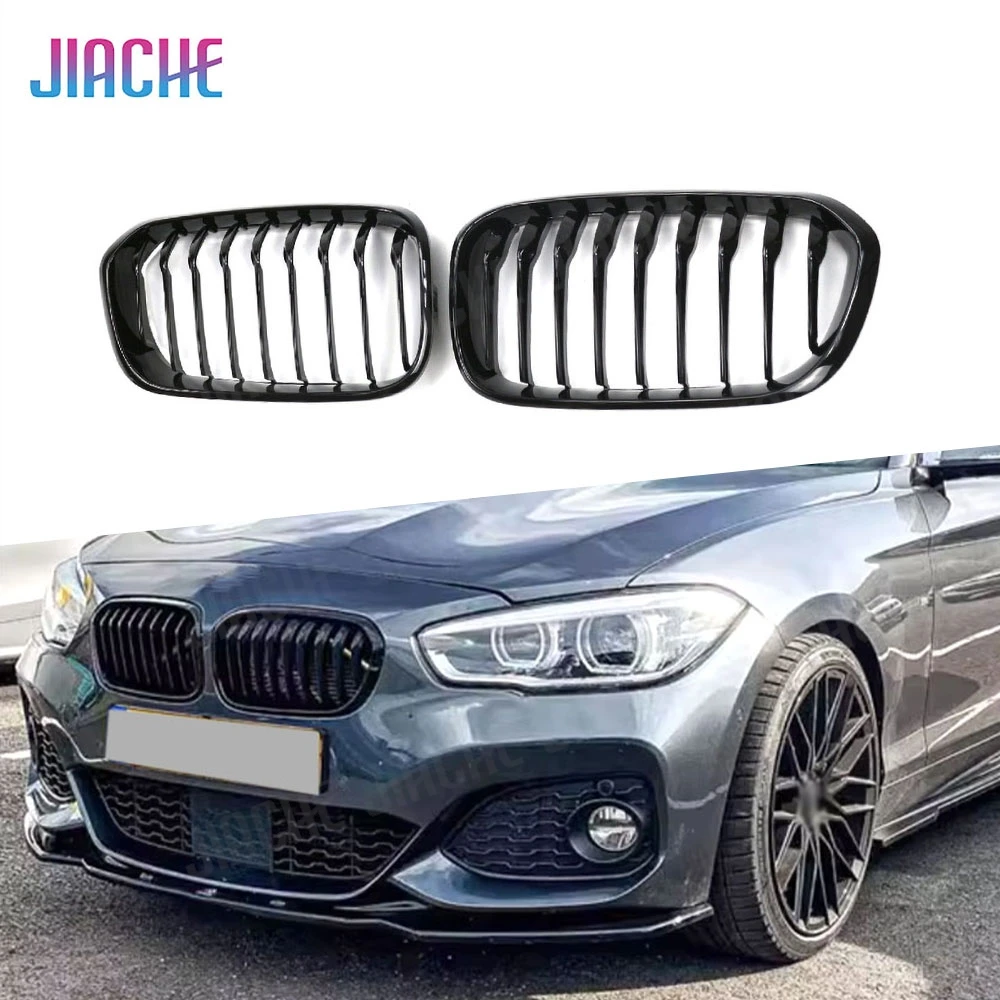 Car Front Bumper Grilles Body Kits For BMW 1 Serise F20 M Sport 2012-2014 Gloss Black Replacement Cars Accessories