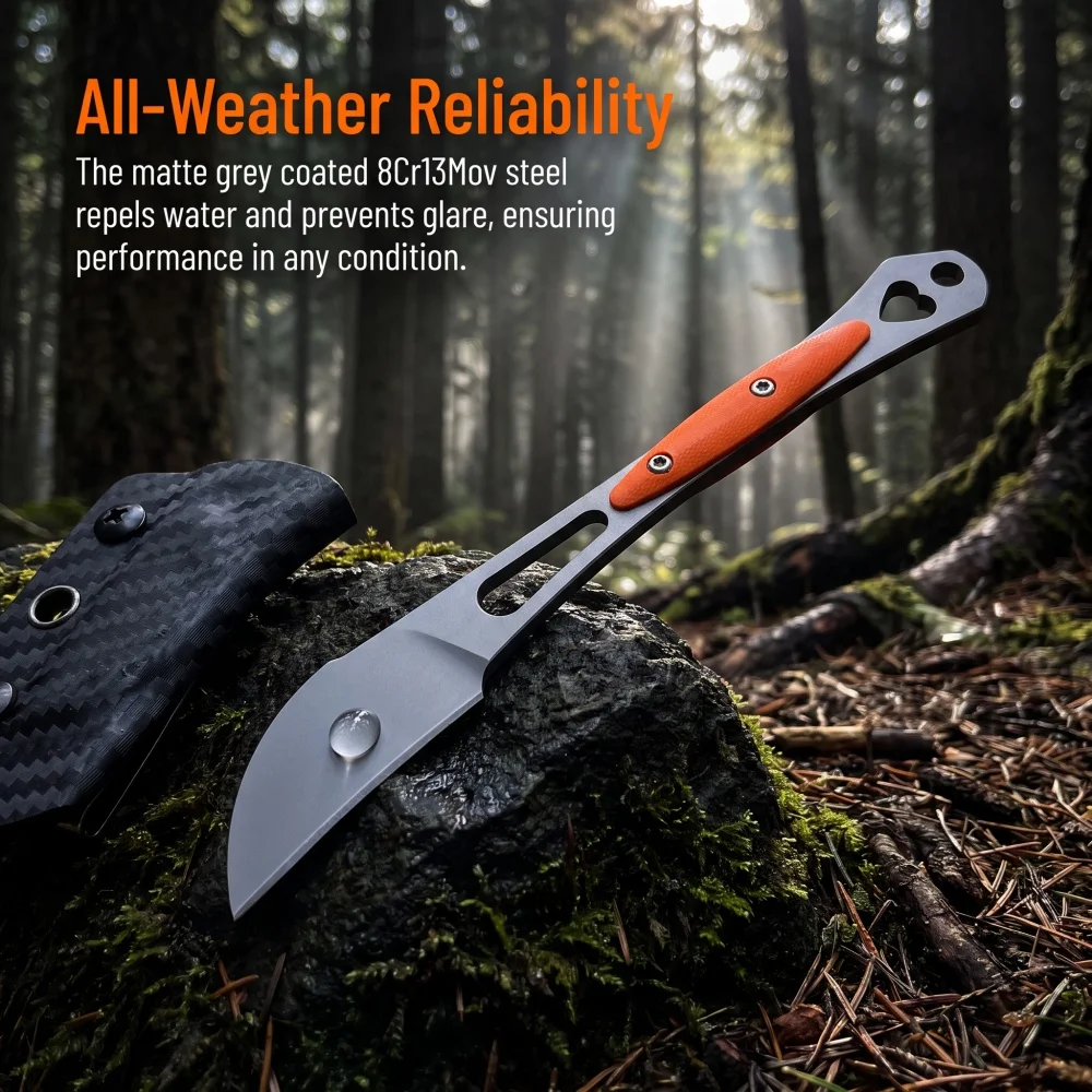 Lightweight Wilderness Adventure Camping Fishing Fixed Knives Portable Outdoor Climbing Mountaineering EDC Tools Daily Cutter