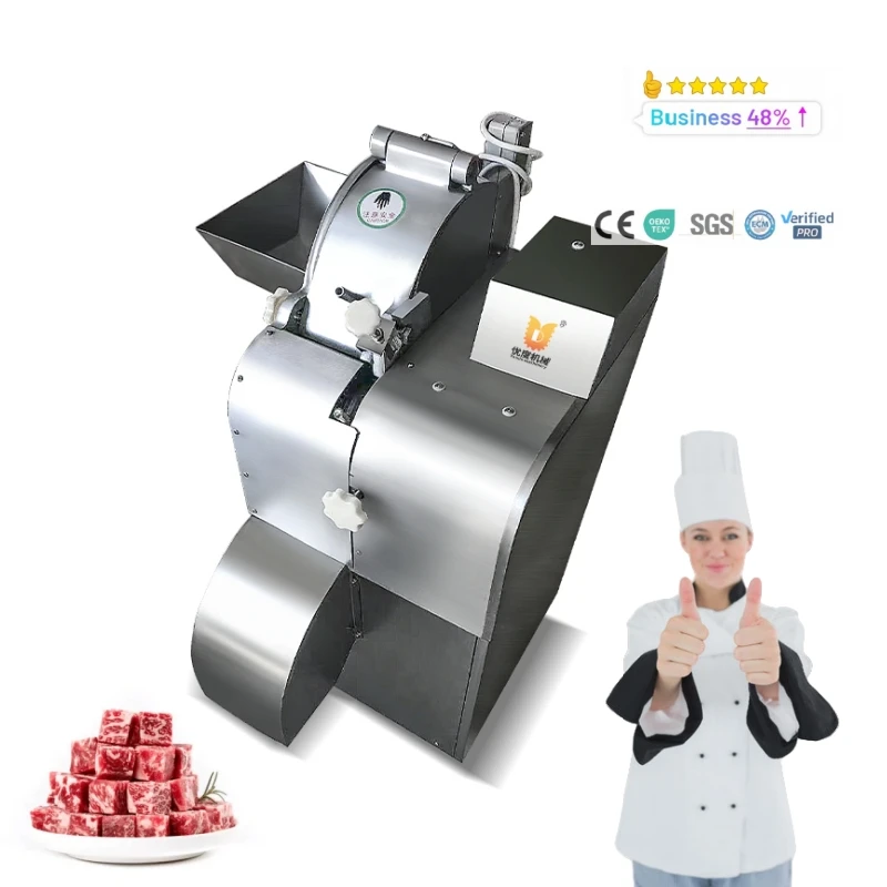 

Automatic Fresh Meat Cutter Meat Slicer Cutting Machine Dicing Dice the Meat Machine