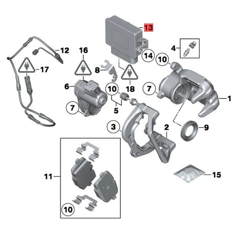 34436887358 Rear Brake Control Unit For BMW X3 F25 X4 F26 F10 F11 F12 F13 F06 2011-2017 Electronic Handbrake Module