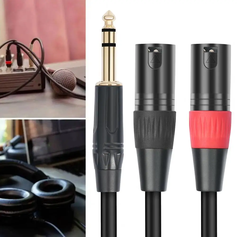 Audio Stereo Mic Cable Dual-channel Trs Male to Xlr Male Audio Mic Cable for Balanced Speaker Anti-interference Portable Adapter