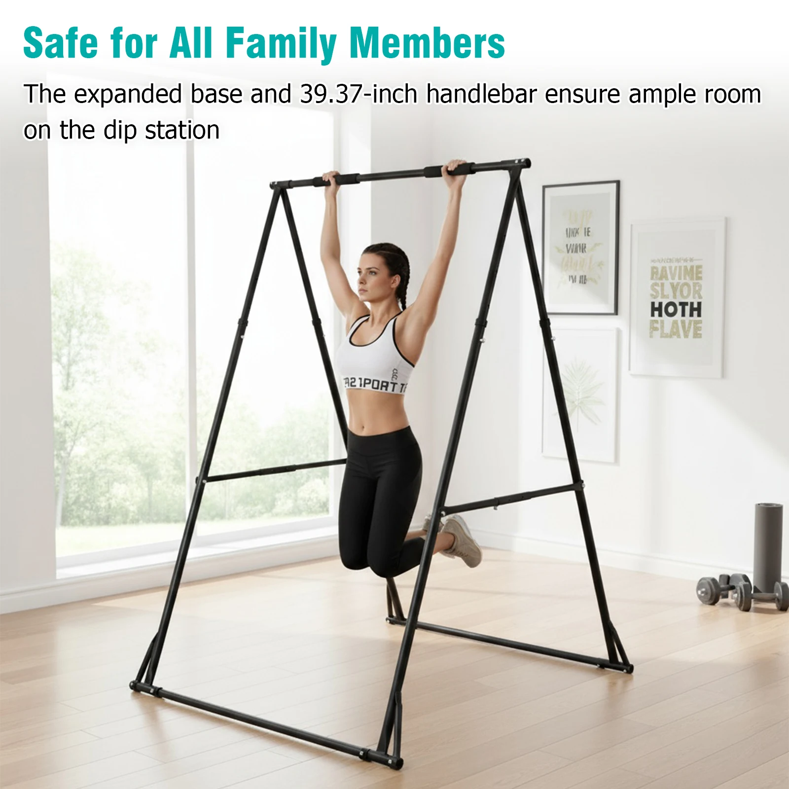 

Складная напольная стойка для подтягиваний и отжиманий (Power Tower) с нагрузкой до 350 кг, тренажер для силовых тренировок и фитнеса для дома