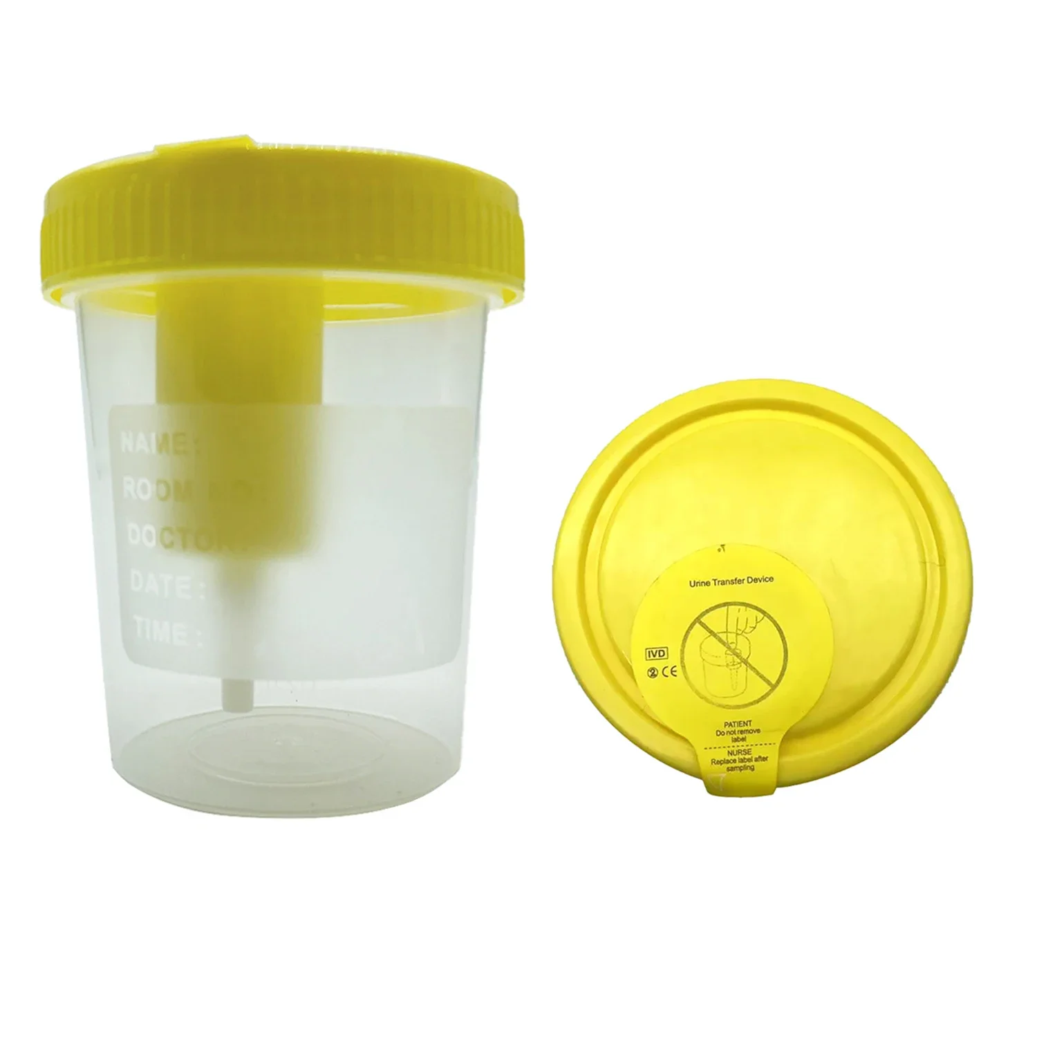 

Disposable individual package 120ml Sterile specimen Urine pee stool sample capping Container Vacuum Urine Cup