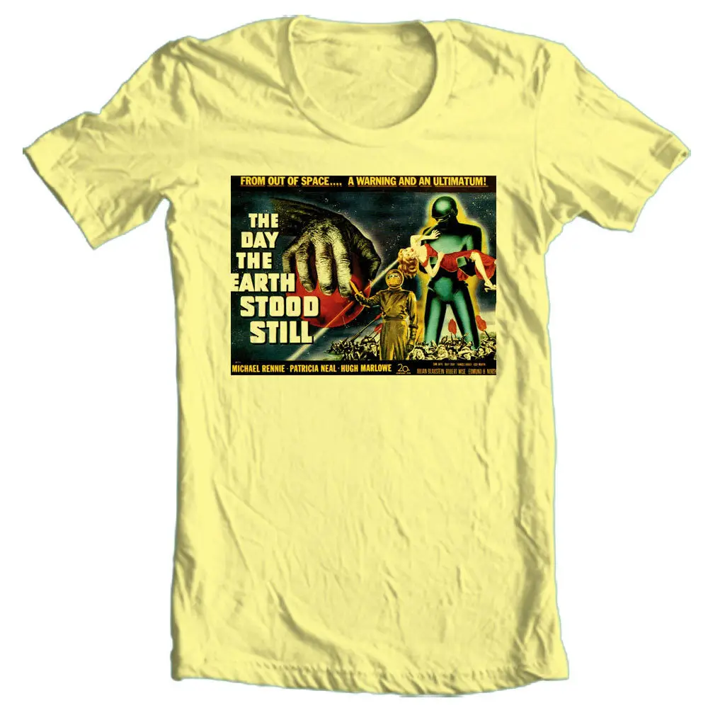 Day the Earth Stood Still T shirt classic Sci Fiction movie cotton graphic tee