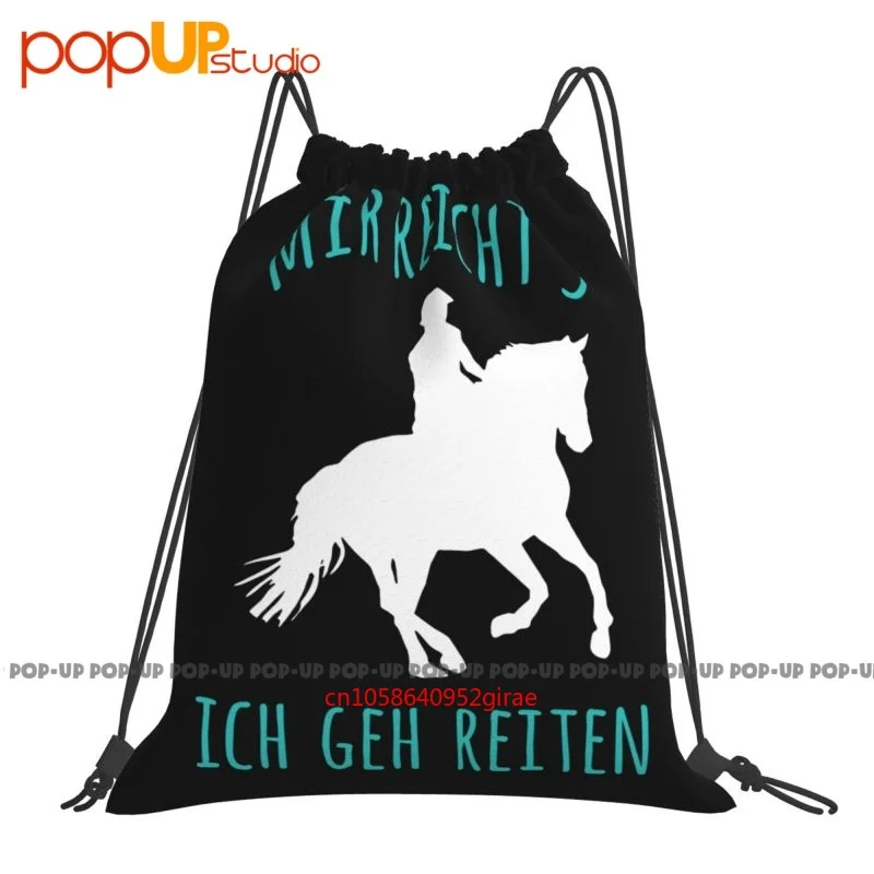 Vintage Pferd Reiterin Herz Mir Reicht'S Reiten Frau Mdchen Frauen bolsas con cordón bolsa de gimnasio mochila de montar estampada