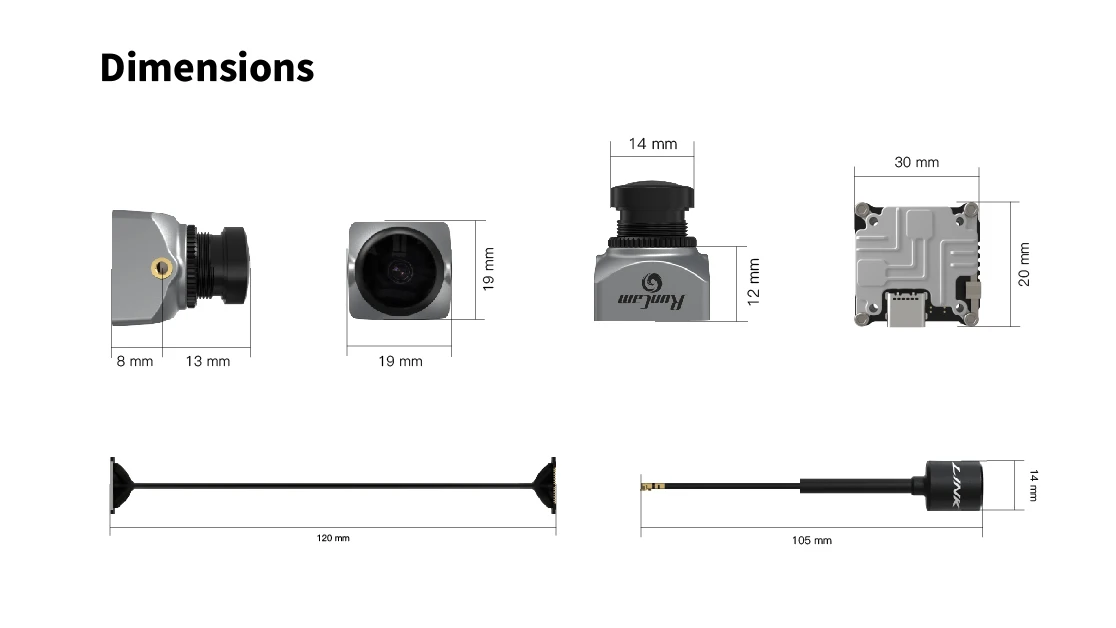 Sistema RunCam Link Digital FPV, Kit Phoenix HD Micro Nano VTX 1280x720 60FPS, Transmissor 5.8G para óculos FPV V2