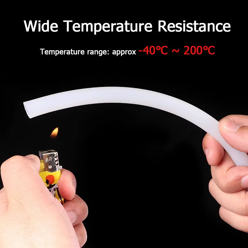 1/2/5M Silicone Rubber Hose Translucent Water Hose Aquarium Pump Hosing ID2 3 4 5 6 7 8 9-38mm Flexible Nontoxic Silicone Tube