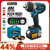 Gisam 2800N.M Brushless Electric Wrench 1/2 Inch Cordless Impact Wrench Electirc Screwdriver Drill For Makita 18V Battery Pin