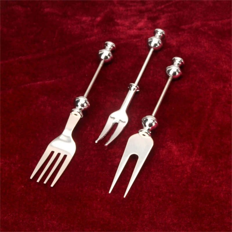 Colher açúcar para chá, garfo para bolo frutas, aço inoxidável, seguro para máquina lavar louça, mini garfo chá,