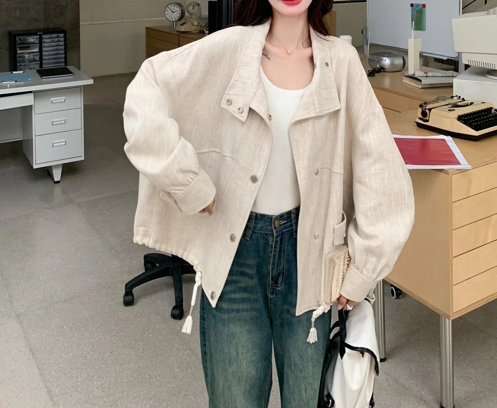 سترة عمال عصرية على الطراز الغربي للنساء لخريف 2025، نمط جديد فضفاض وكسول، كاجوال #2