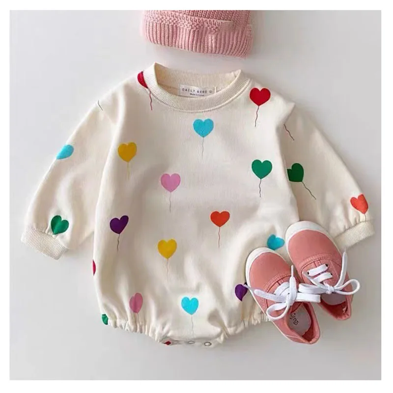 MILANCEL Baby  Clothes Toddler Girls Clothing Balloon Print Boys Jumpsuits Infant