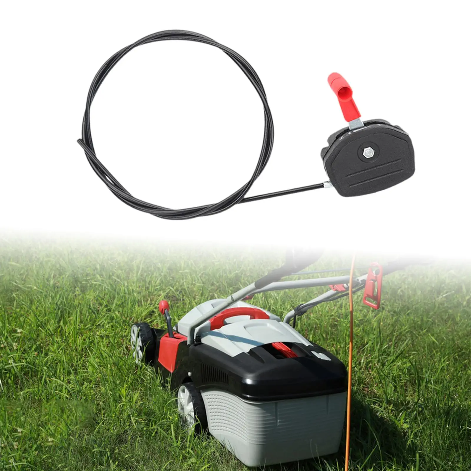 Lawn Mower Throttle Cable with Control Switch Controls Cable Replacement Cable and Chokes Lever for Electric Petrol Lawnmowers