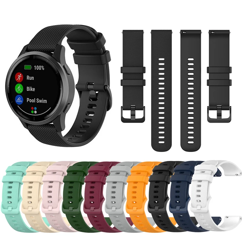 Watchband For Garmin Vivoactive 4S Vivoactive 3/4 Silicone Replacement Strap For Garmin Forerunner 245 Venu 2/Venu2s/Venu2 Plus