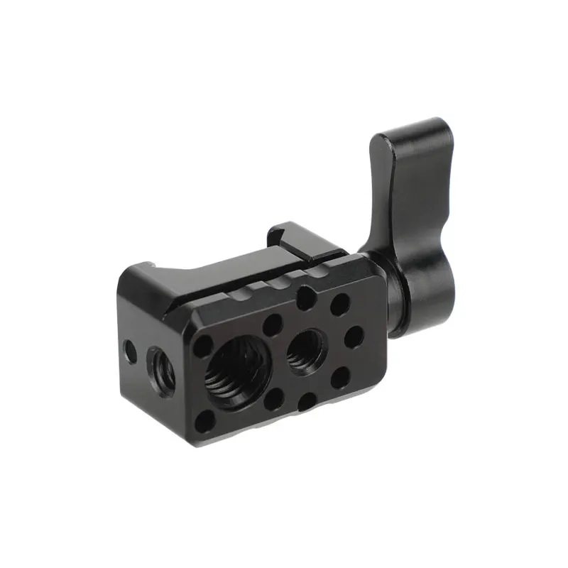 NATO Clamp Quick Release NATO Rail Clamp w 1/4 3/8 Threaded Hole for ARRI Locating Pin Video Light Microphone Monitor Magic Arm