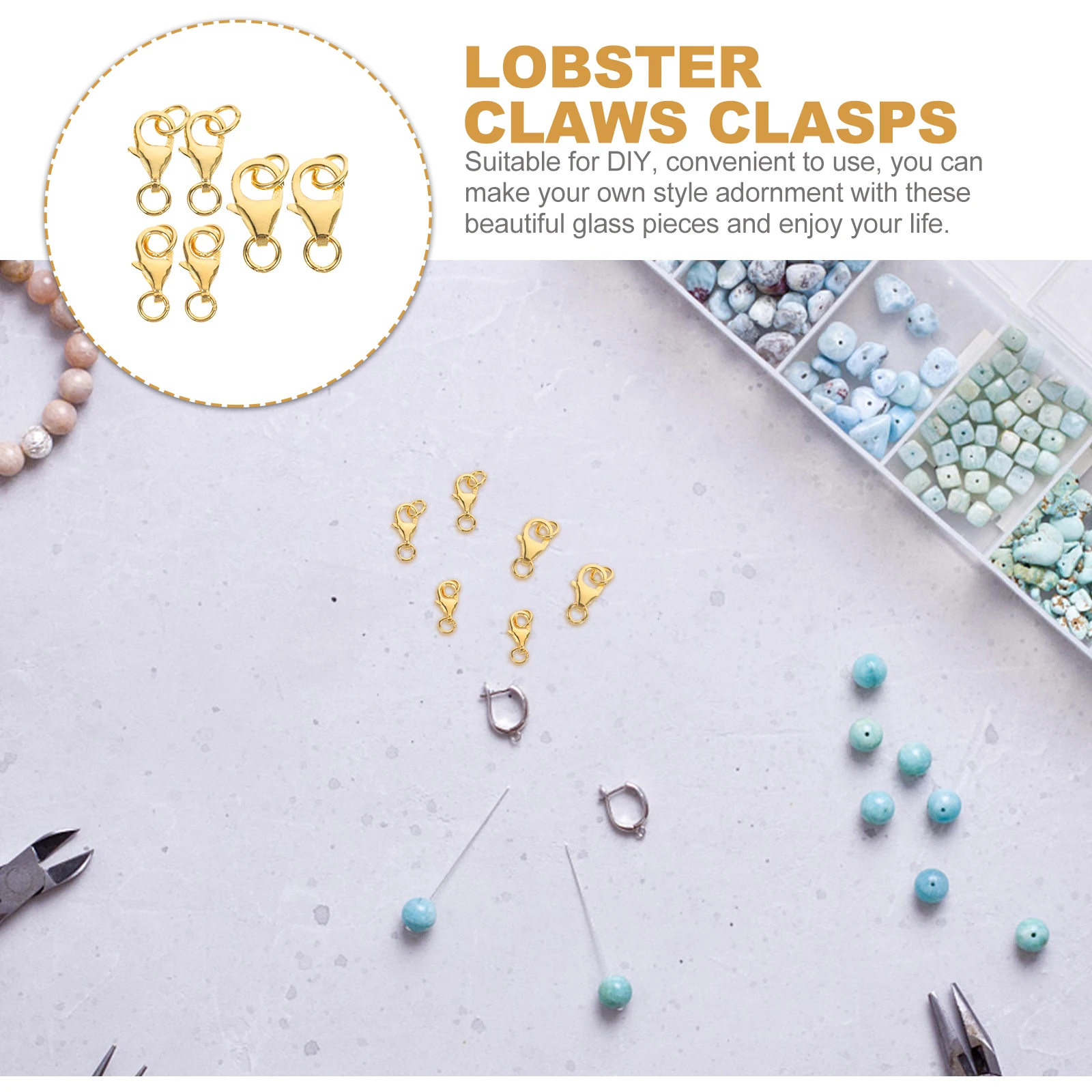 

6 Pcs Silver Jewelry Accessories Lobster Necklace Clasp Bracelet Clips S925 Clasps for Making