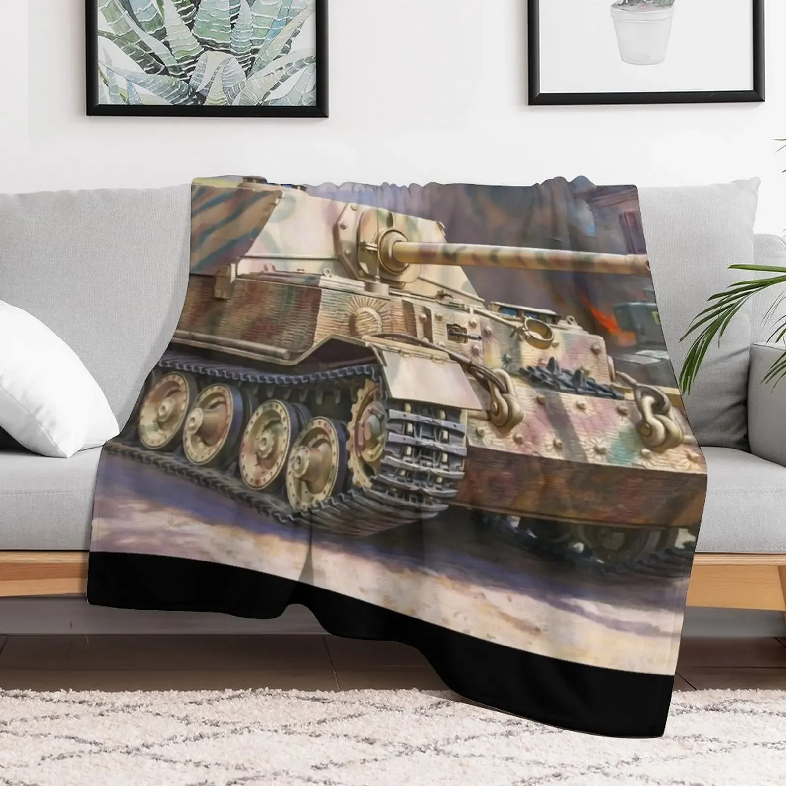 Panzer Elefant Throw Blanket Sofa Sleeping Bag Furrys Blankets