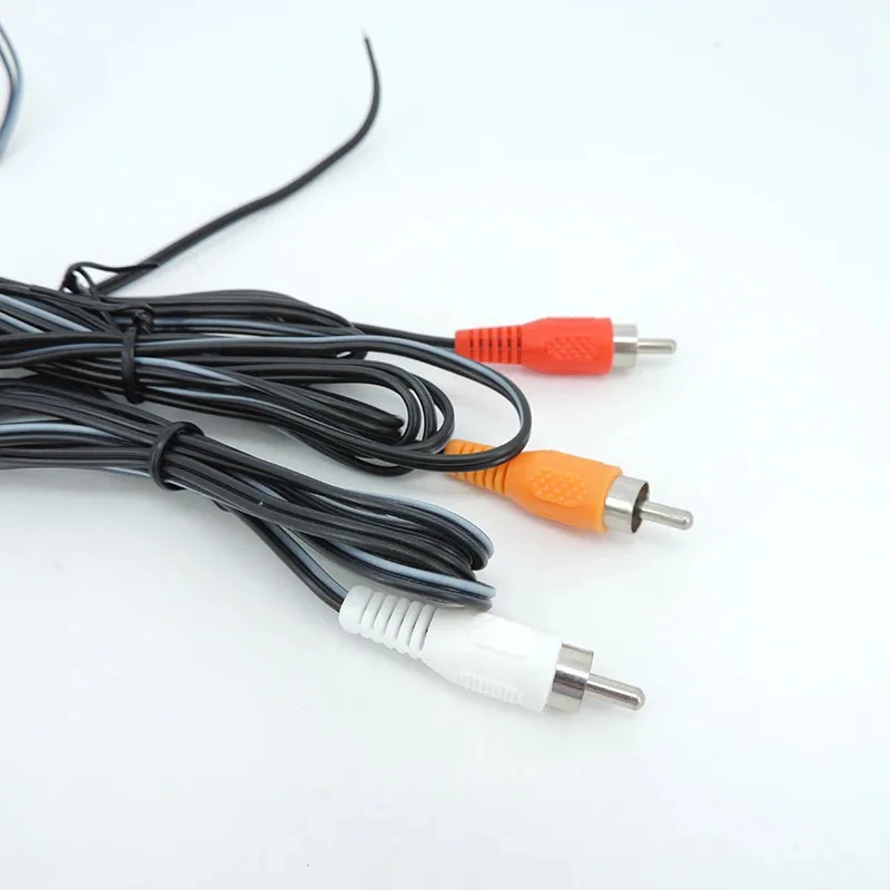3colors-pack 2pin Rca Male Plug Audio connector Cable Av Single Video Speaker 1.5m extension wire lead diy repair cord